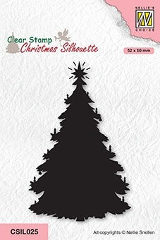 Nellie's Choice Tampon transparent Silhouette de Noël - Sapin de Noël