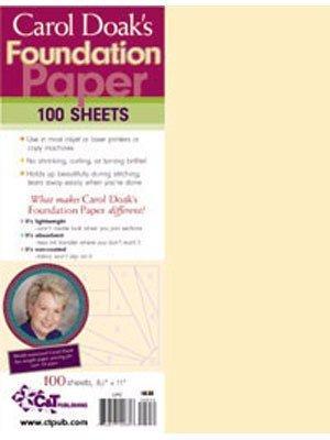Carol Doaks Foundation Paper — Cottage Quilting Ltd.