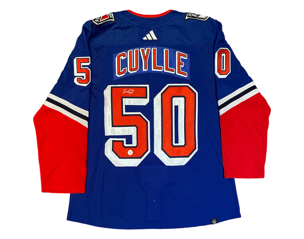 Maillot Adidas Reverse Retro 2.0 des New York Rangers, autographié par Will Cuylle