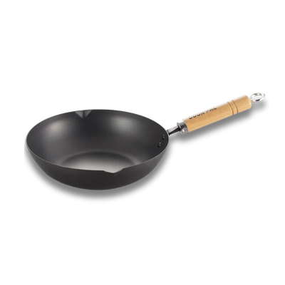 Yoshikawa Cook-Pal Ren Poêle à frire profonde de 24 cm en acier au carbone nitruré
