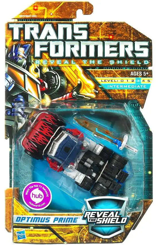 Transformers Reveal the Shield : La Chasse aux Decepticons - Figurine d'action Optimus Prime Deluxe - Génération 2