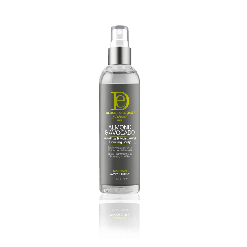 DESIGN ESSENTIALS VAPORISATEUR DE FINITION ANTI-FRISOTTIS ET HYDRATANT AMANDE & AVOCAT 6OZ