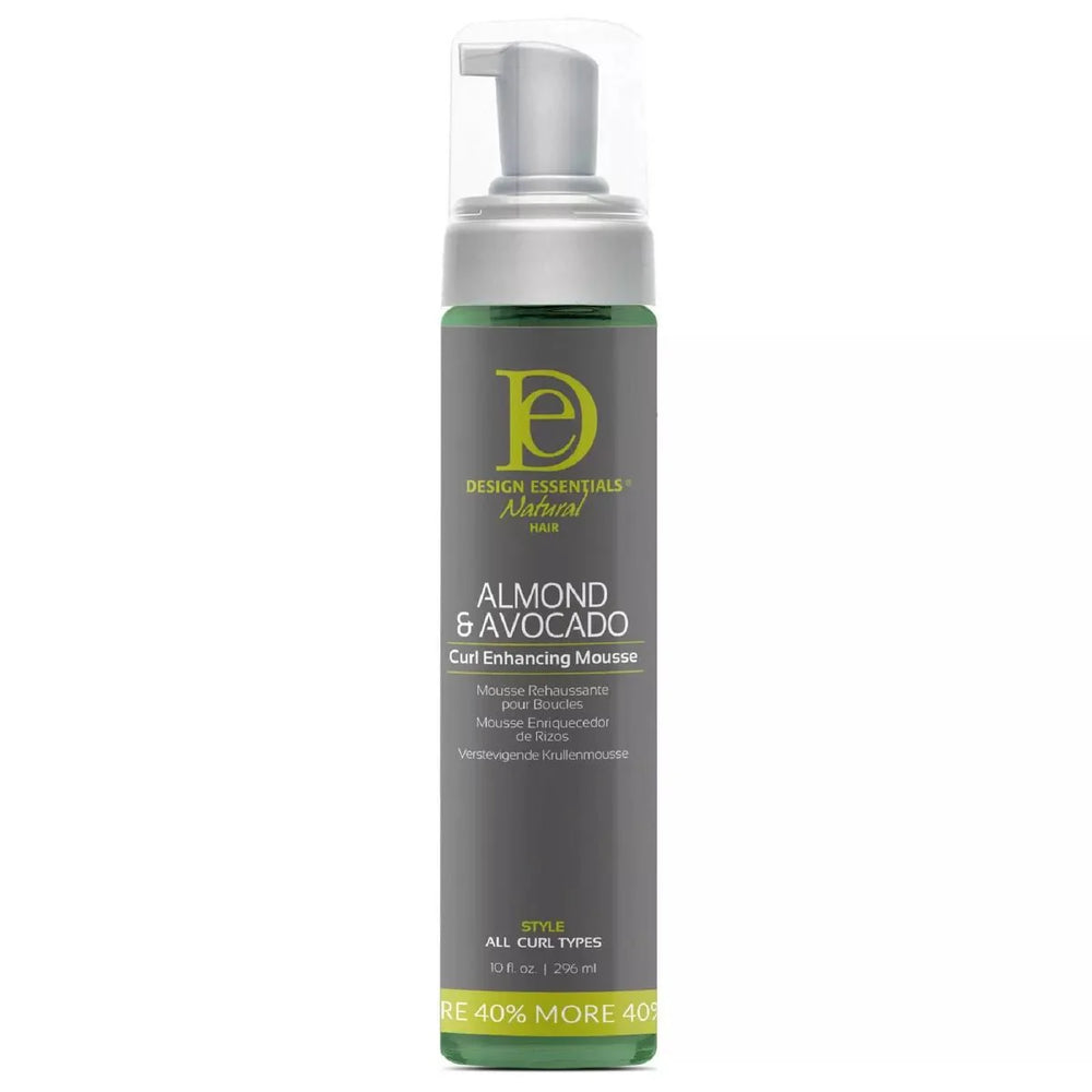 MOUSSE EXHAUSTEUR DE BOUCLES AMANDE ET AVOCAT DESIGN ESSENTIALS 10OZ