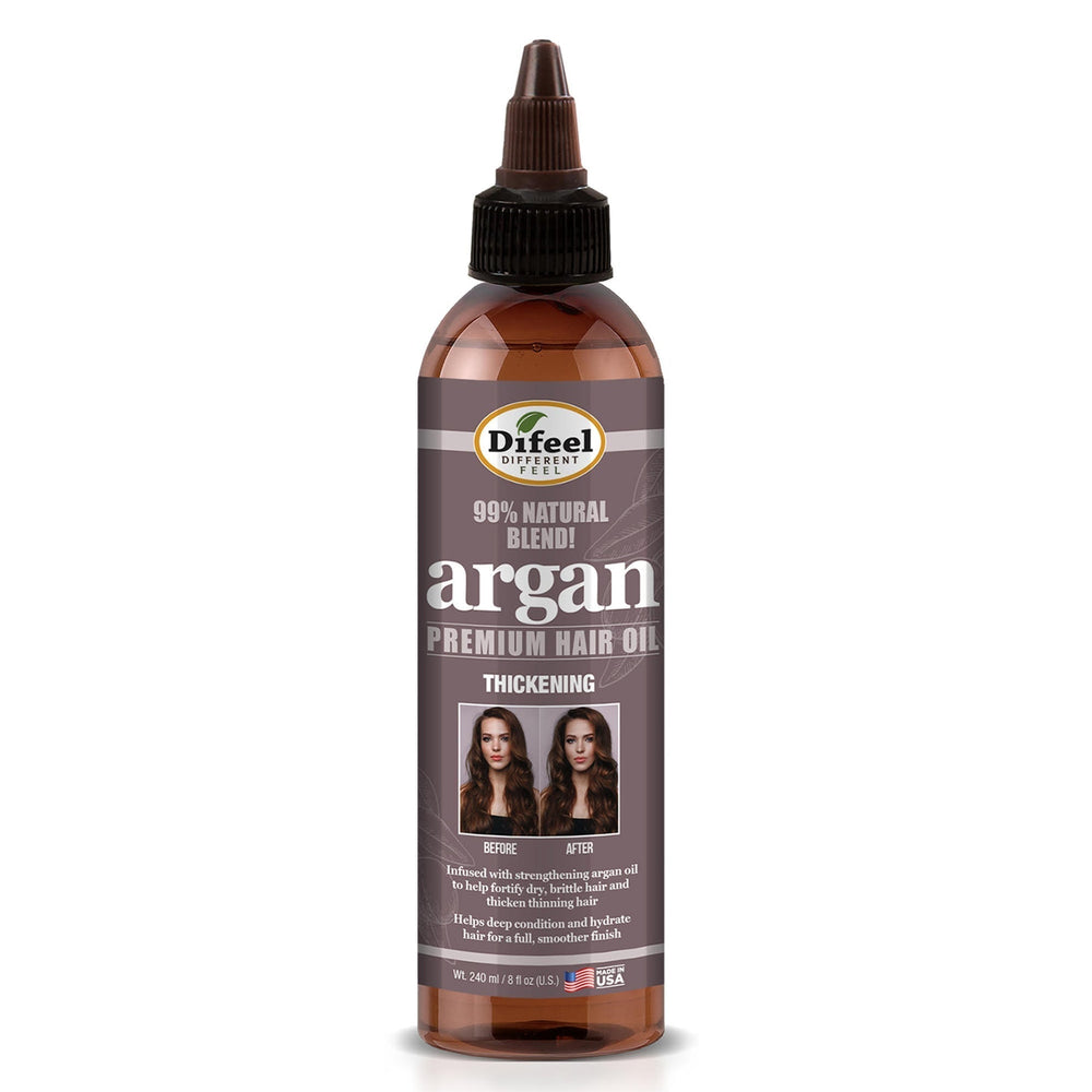 HUILE CAPILLAIRE NATURELLE HAUT DE GAMME DIFEEL 99 % - Épaississante à l'huile d'argan 236 ml