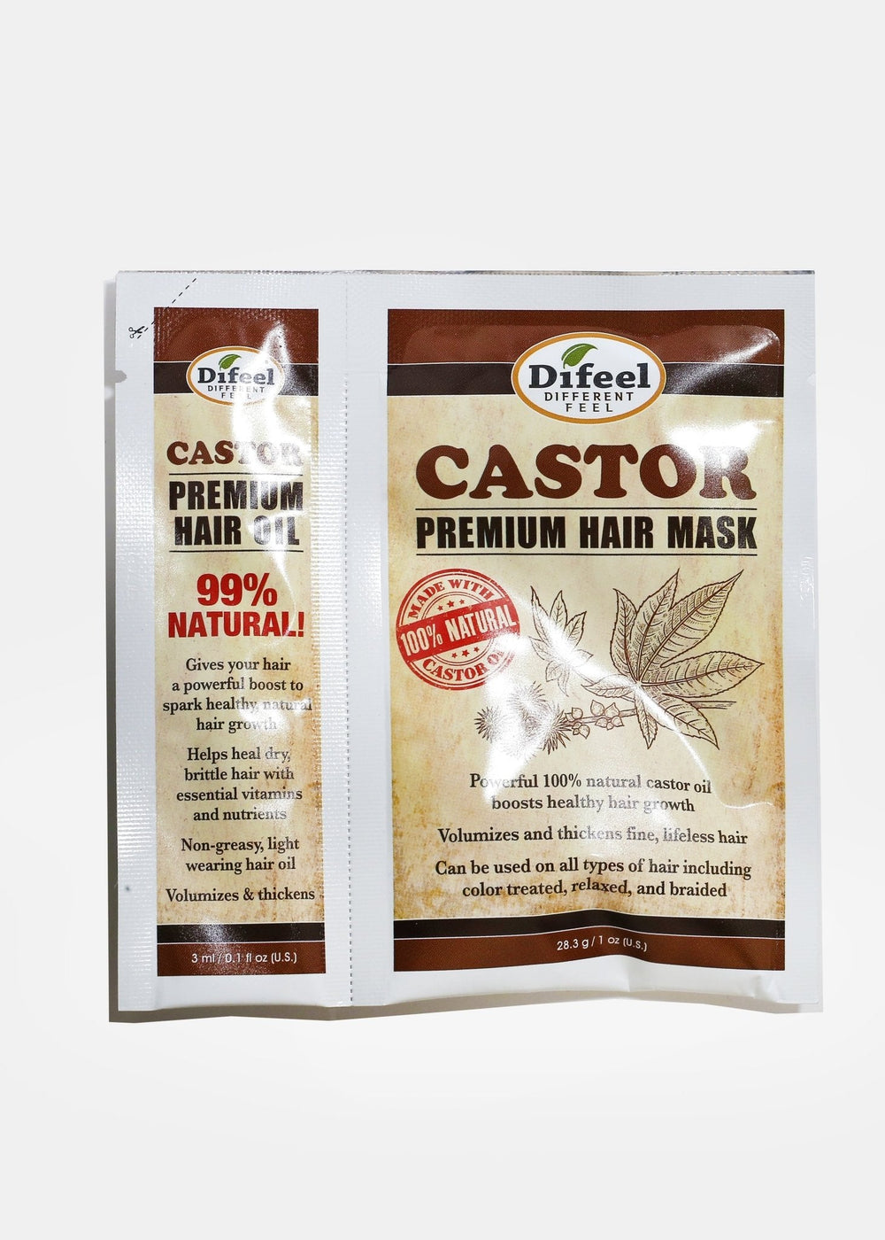 DIFEEL CASTOR HAIR OIL & MASK 3ML+28.3G
