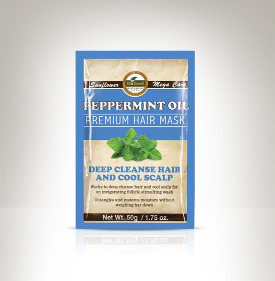 Masque capillaire revitalisant en profondeur DIFEEL Premium à l'huile de menthe poivrée 50 ml.
