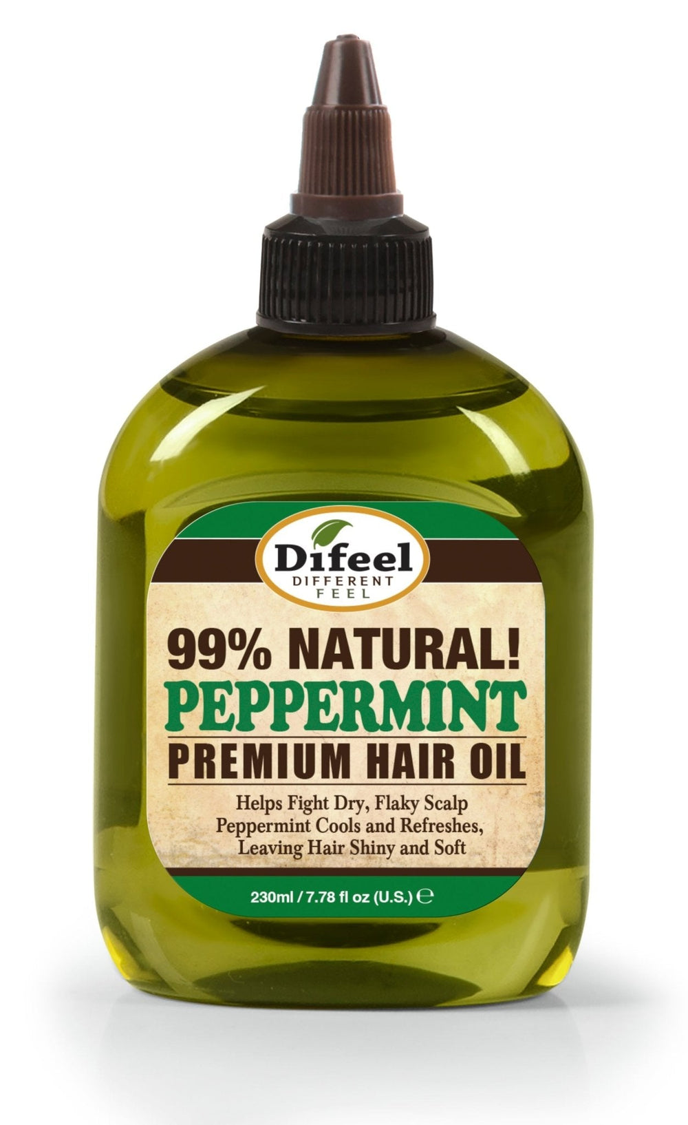 DIFEEL Huile Capillaire Naturelle Premium - Huile de Menthe Poivrée 210 ml