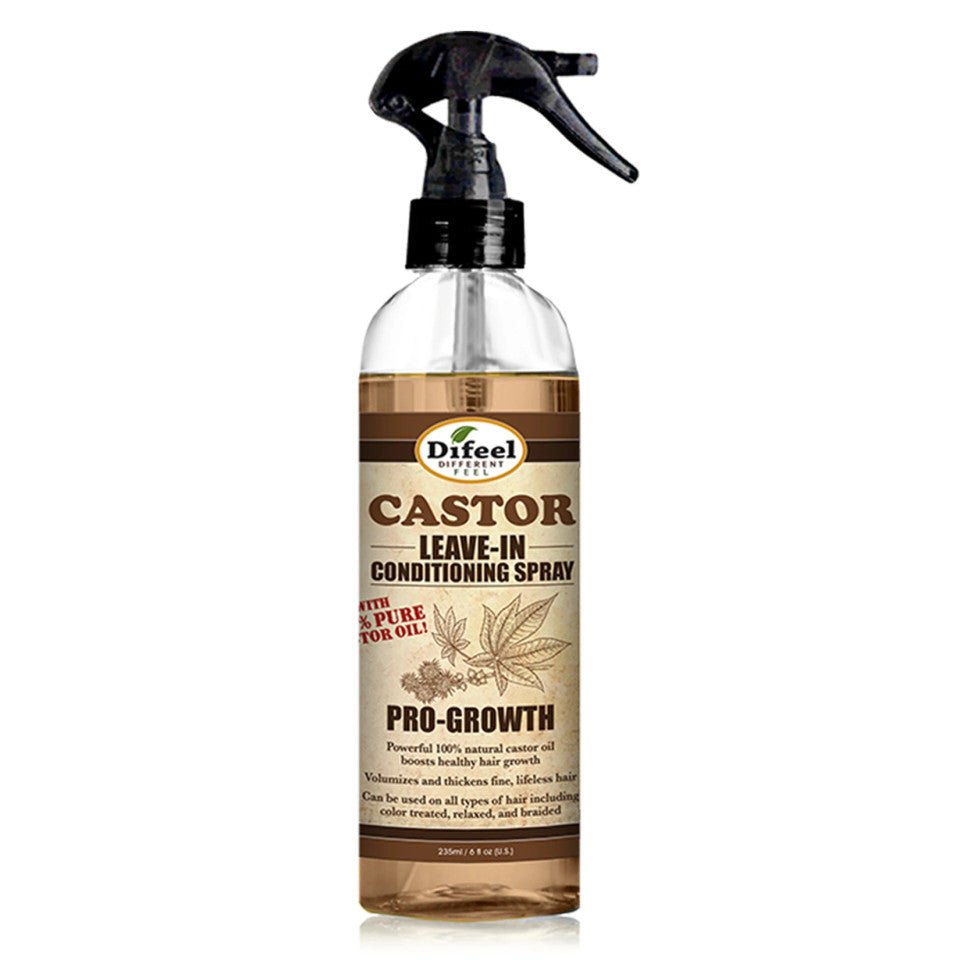 Difeel Pro-Growth Castor Leave-In Conditioning Spray 6OZ
