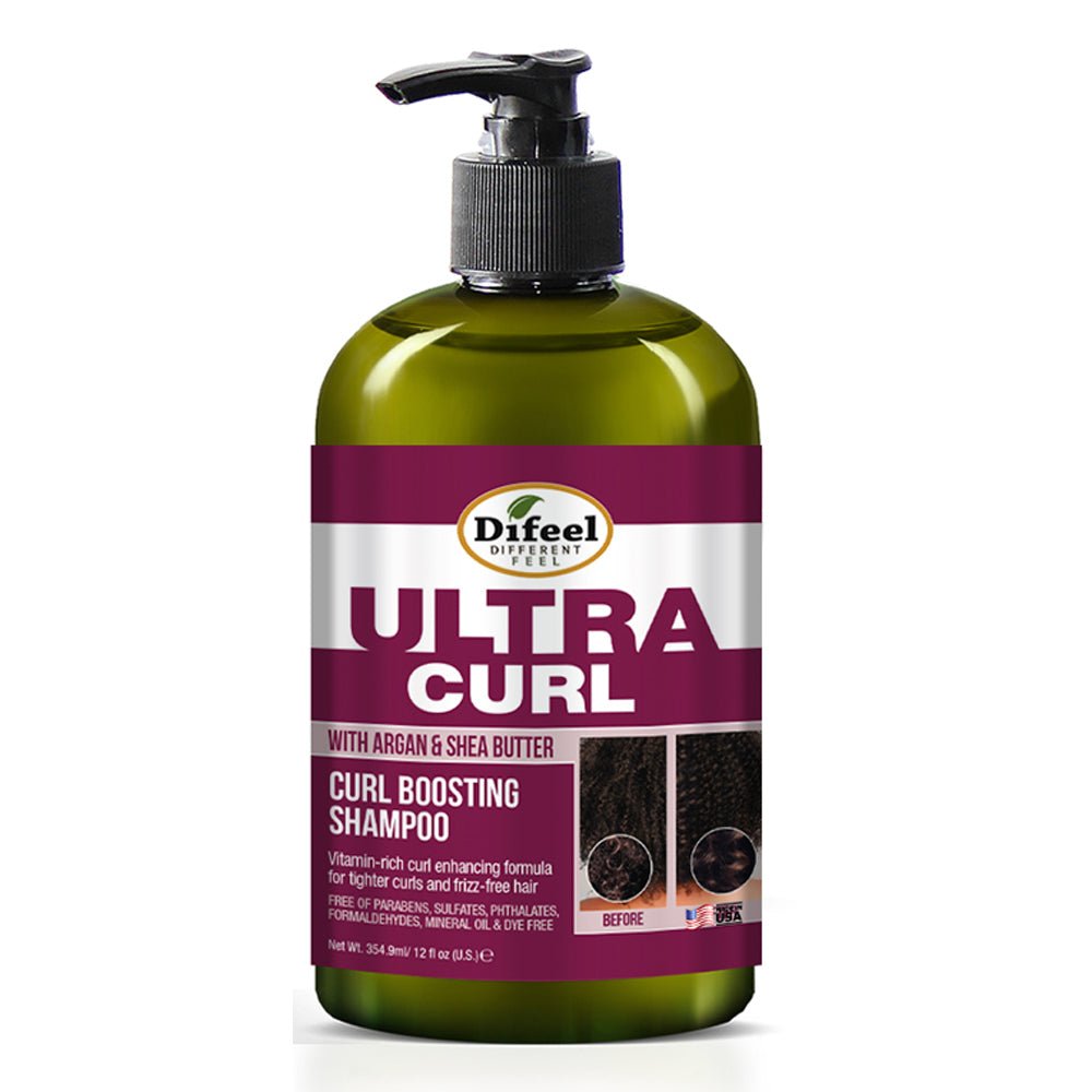 DIFEEL Ultra Curl au beurre d'Argan et de Karité - Shampoing sublimateur de boucles 355 ml.