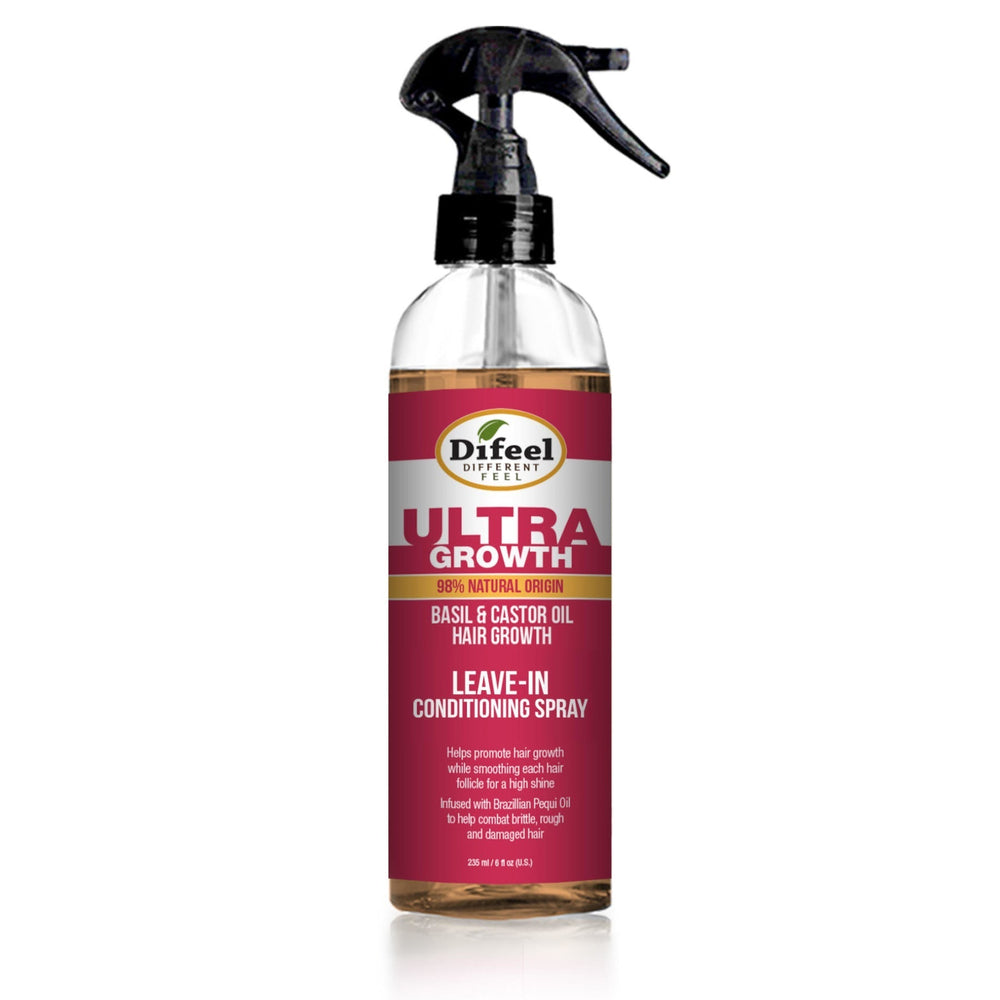 DIFEEL Ultra Croissance Basilic & Huile de Ricin Spray Revitalisant sans Rinçage 6 oz