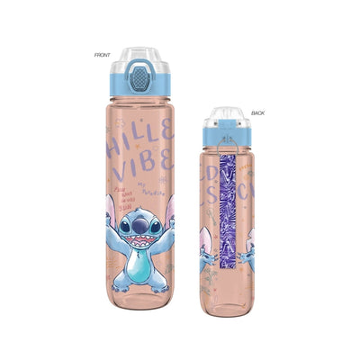 Bouteille d'eau Disney Lilo & Stitch 33 oz en plastique - Icônes d'île bras levés