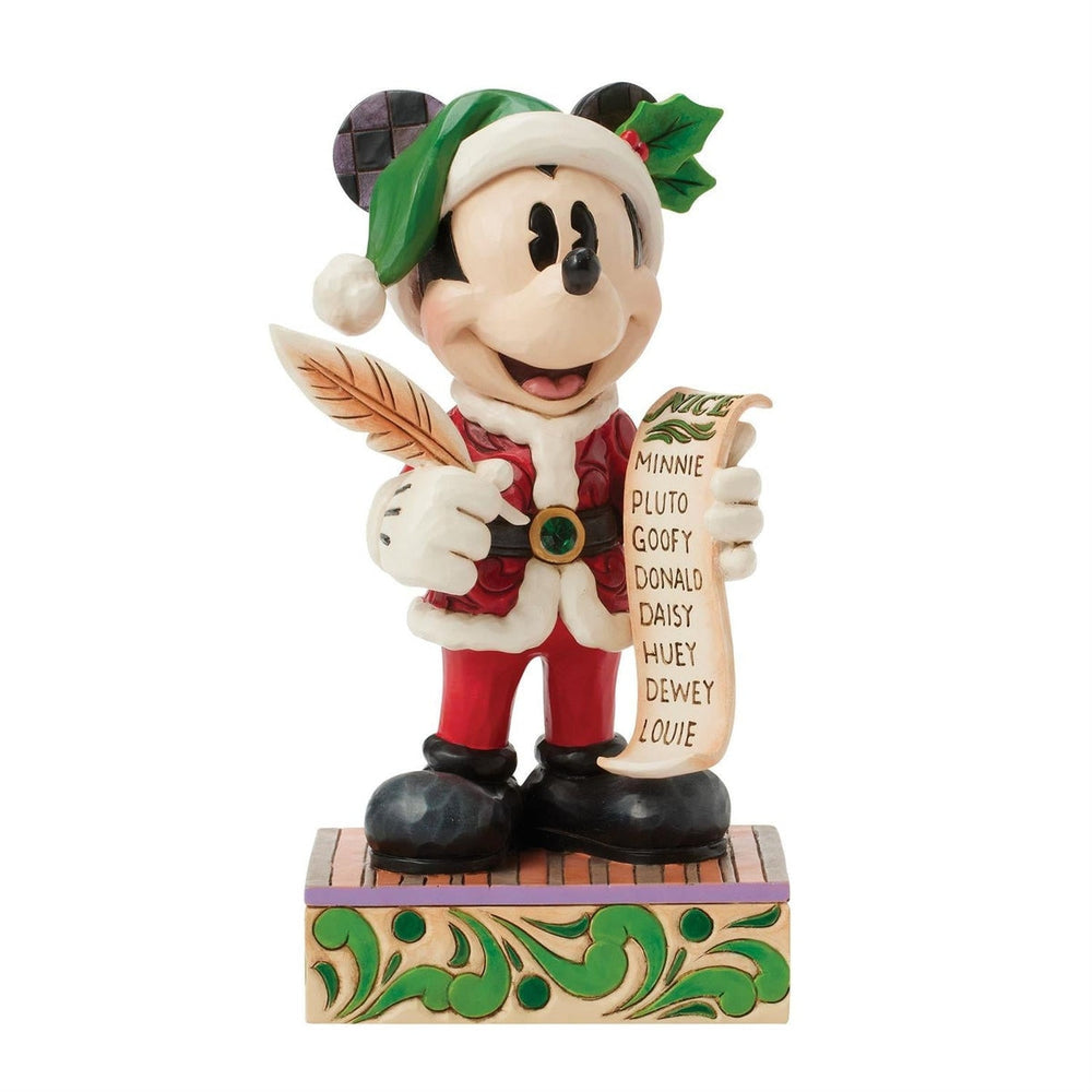 Mickey le Père Noël Disney avec liste « Vingt ans de magie » par Jim Shore