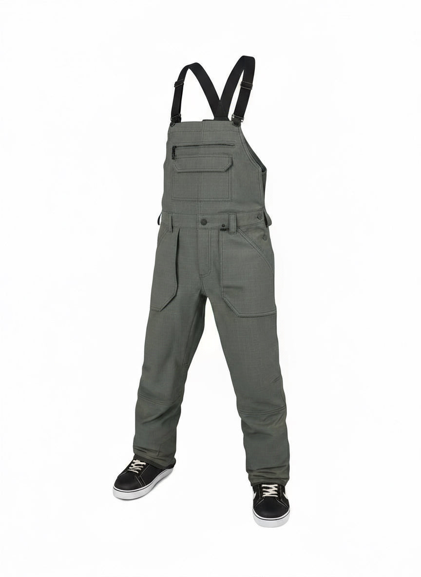 Volcom 'Roan' BIB Overall - Dark Grey