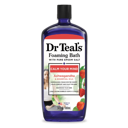 DR TEAL'S FOAMING BATH W/ PURE EPSOM SALT CALM YOUR MIND - ASHWAGANDA 34OZ