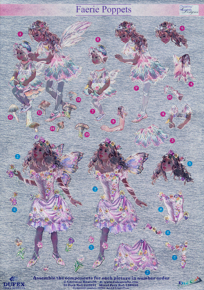Matrices de découpe métalliques Faerie Poppets - Petite fille sur champignon