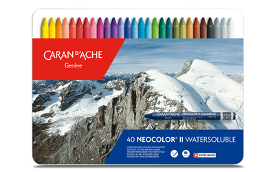 Caran d'Ache - Classic Neocolor II Water Soluble Wax Crayon - Tin Box Sets