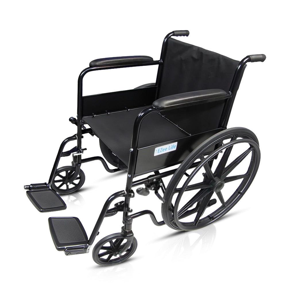 Economy Wheelchair 16″ or 18″ CH1090 | EZee Life Steel Frame | Buy in Canada