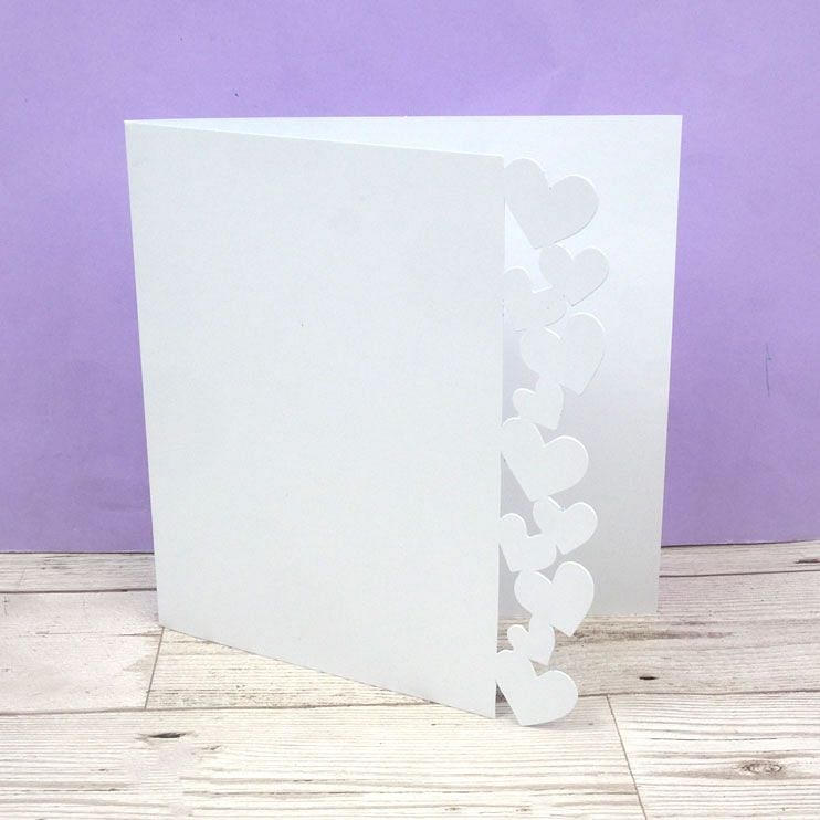 Blancs à bords décoratifs - Bord Cœur