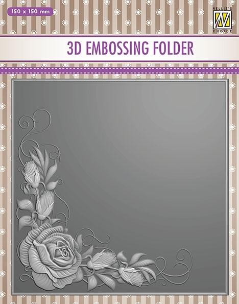 Classeur de gaufrage 3D Nellie - Coin Rose