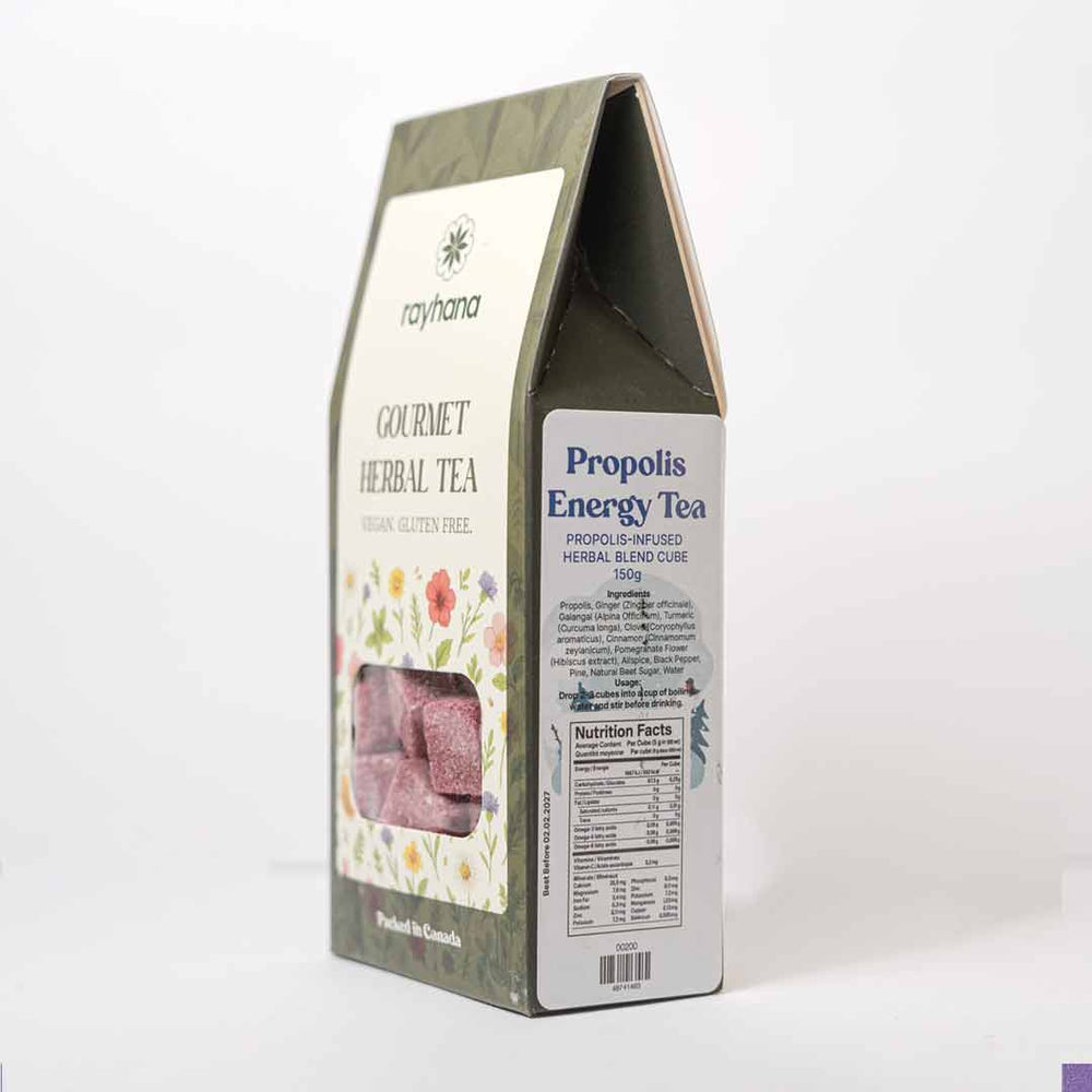 Carrés de tisane énergisante à la propolis