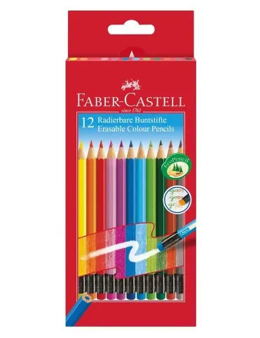 Faber-Castell - Crayons de couleur effaçables