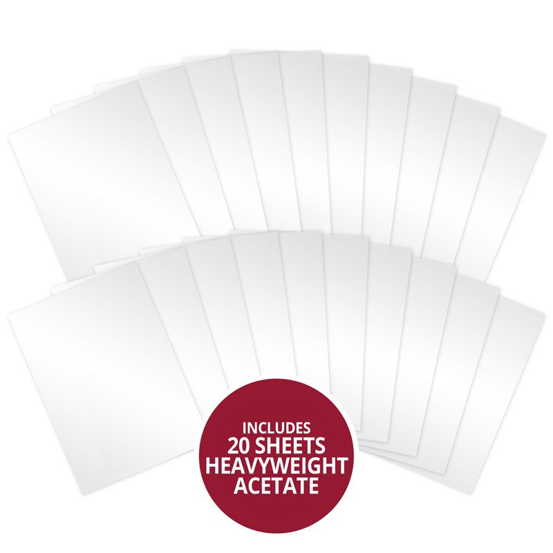 Acétate transparent fort - 220 microns x 20 feuilles