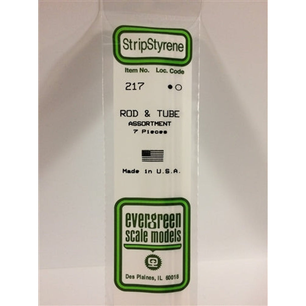 Evergreen Scale Models 217 Assortiment de tiges et tubes NIB