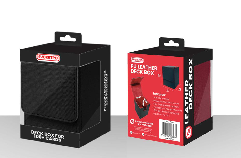 Boîte de jeu magnétique EVORETRO pour 100 cartes sous double-pochette ou 120 sous pochette simple