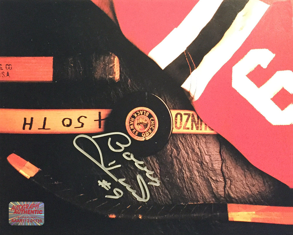 BOBBY HULL SIGNÉ COLLAGE PHOTO 20 X 25 CM CHICAGO BLACKHAWKS ET WINNIPEG JETS – OBJET DE COLLECTION HOCKEY LNH AUTOGRAPHÉ (25 X 20 CM)