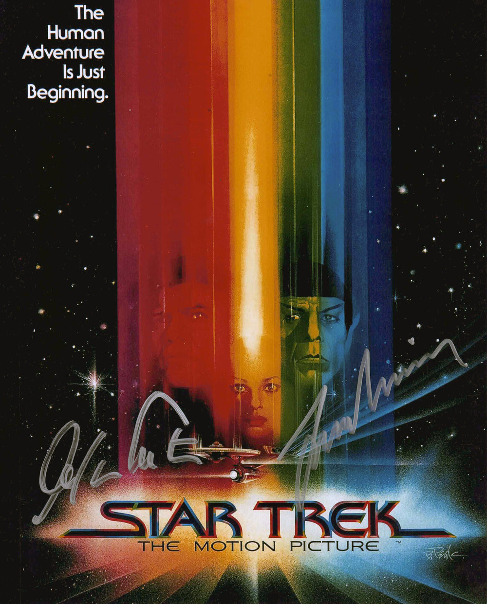 PHOTO AUTOGRAPHIÉE 20 X 25 CM PAR WILLIAM SHATNER ET LEONARD NIMOY DE STAR TREK LE FILM – OBJET DE COLLECTION DE SCIENCE-FICTION (25 X 20 CM) – MÉMORABILIA AUTOGRAPHIÉE AUTHENTIQUE