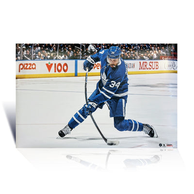 IMPRESSION POSTER DE HOCKEY AUTORISÉE PAR LA LNH D'AUSTON MATTHEWS – DÉCORATION MURALE DE COLLECTION METTANT EN VEDETTE LA STAR DU JEU – CADEAU OFFICIEL DE SOUVENIRS POUR FANS – HOMMAGE PHOTO SPORTIVE – PRÉFÉRÉ DES FANS DES LEAFS 34"X22"