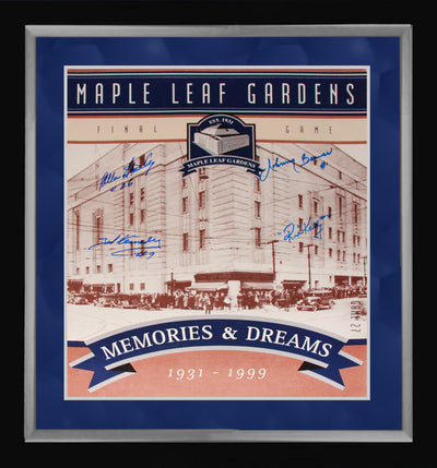 PHOTO HOMMAGE AU DERNIER MATCH AU MAPLE LEAF GARDENS DES TORONTO MAPLE LEAFS – ENCADRÉ 16" X 20" OBJET DE COLLECTION NHL METTANT EN VEDETTE STANLEY, KENNEDY, BOWER ET KELLY – ART MURAL ULTIME DE SOUVENIRS DE HOCKEY VINTAGE (24" X 20")