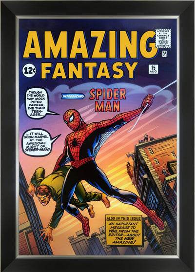 MARVEL AMAZING FANTASY SPIDER-MAN #15 AFFICHE ENCADRÉE (33,5" X 23,5")