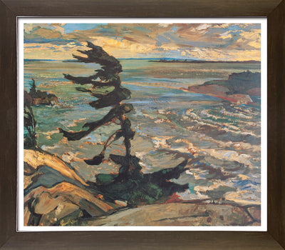 FREDERICK VARLEY GROUP OF SEVEN 'STORMY WEATHER, GEORGIAN BAY 1921' FRAMED PRINT (28" X 24")