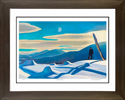« LE TRAPPEUR » DE ROCKWELL KENT — IMPRESSION D'ART ENCADRÉE, ÉCOLE DE LA RIVIÈRE HUDSON (30 PO X 24 PO)