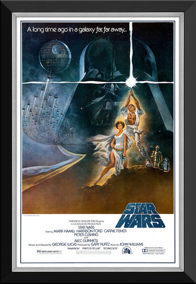 STAR WARS ÉPISODE IV UN NOUVEL ESPOIR IMPRIMÉ DE POSTER DE SABRE LASER VERTICAL ART MURAL OBJET DE COLLECTION (33,5" X 23,5")