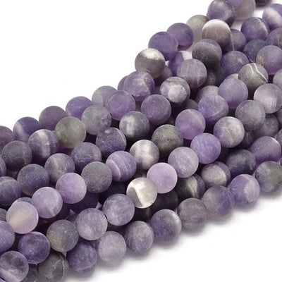 Amethyst Frosted Gemstone Bead