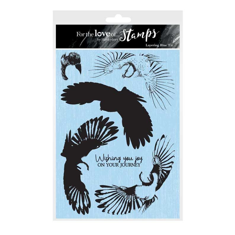 Pour l'amour des timbres - Mésange bleue en superposition