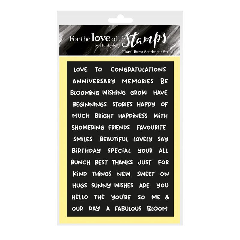 Pour l'amour des timbres - Bandes de texte Floral Burst