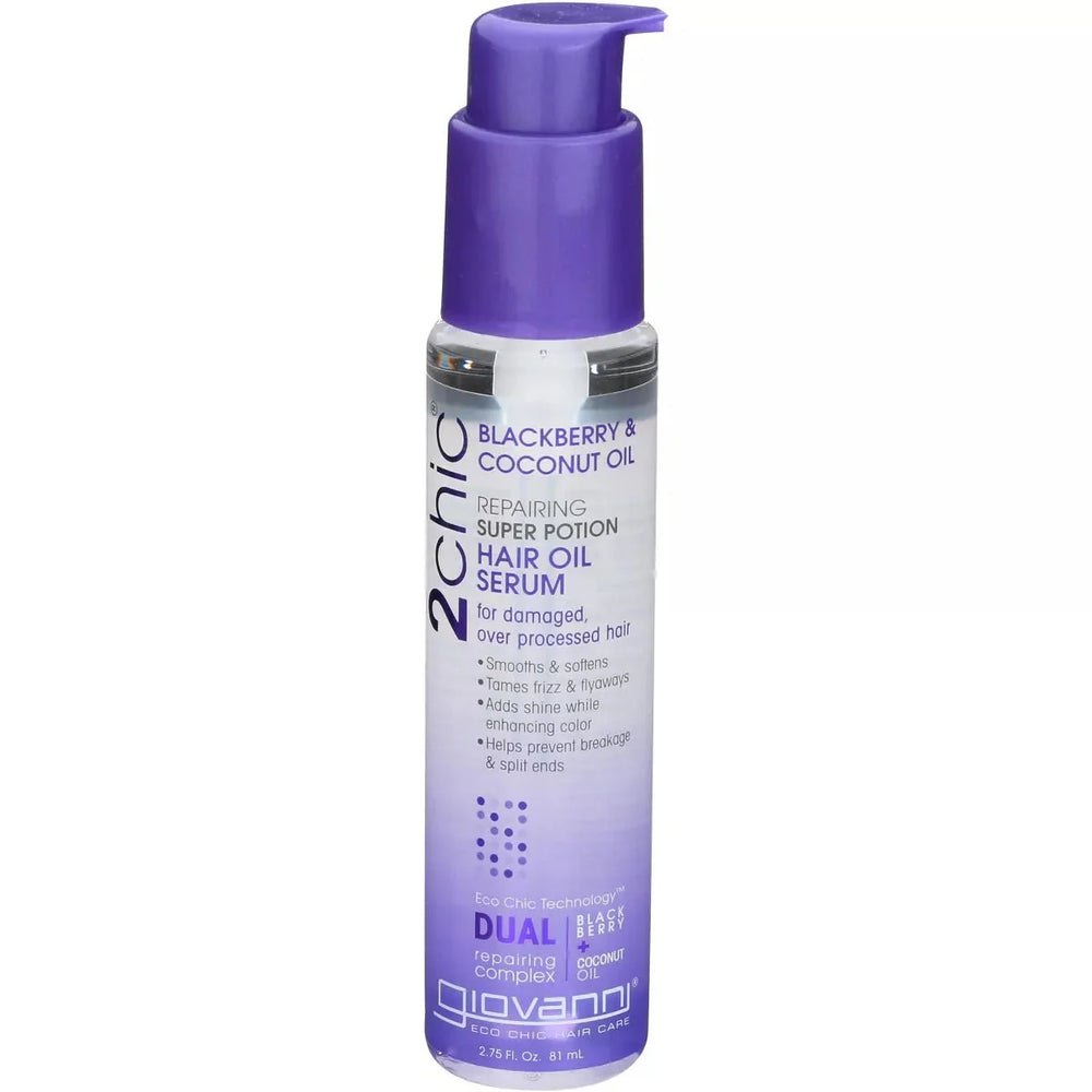 SOINS CAPILLAIRES CHICS GIOVANNI, SÉRUM HUILE CAPILLAIRE RÉPARATEUR 2CHIC SUPER POTION À L'HUILE DE MÛRE ET DE NOIX DE COCO, 2,75 oz