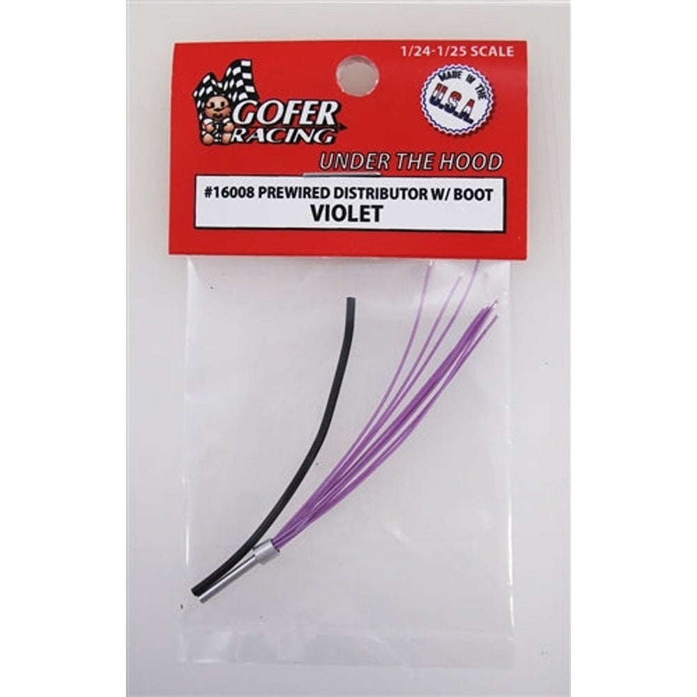 Gofer Racing 16008 Distributeur pré-câblé avec cosse Violet 1/24 NIB