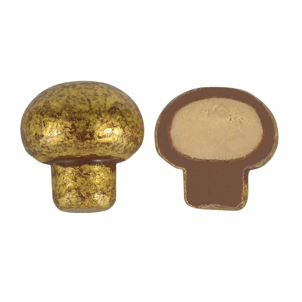 Dragées de chocolat aux champignons dorés