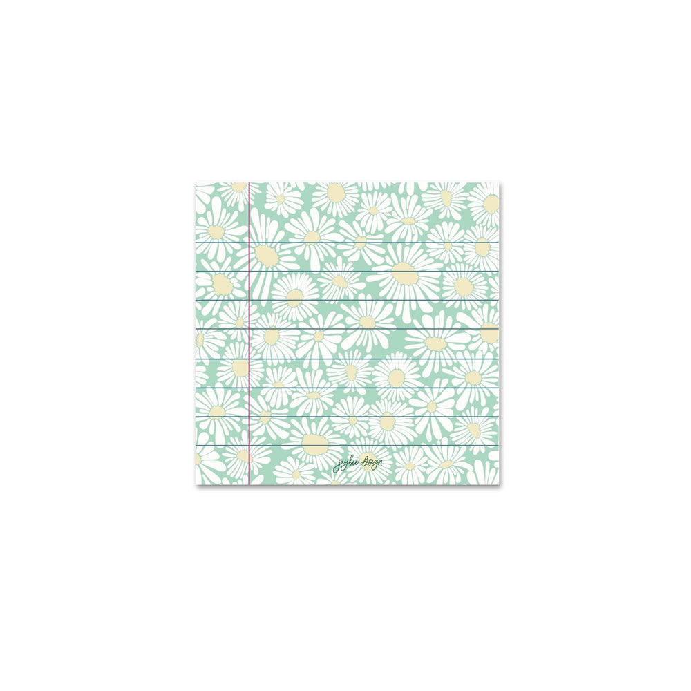 Green Daisies Sticky Notes