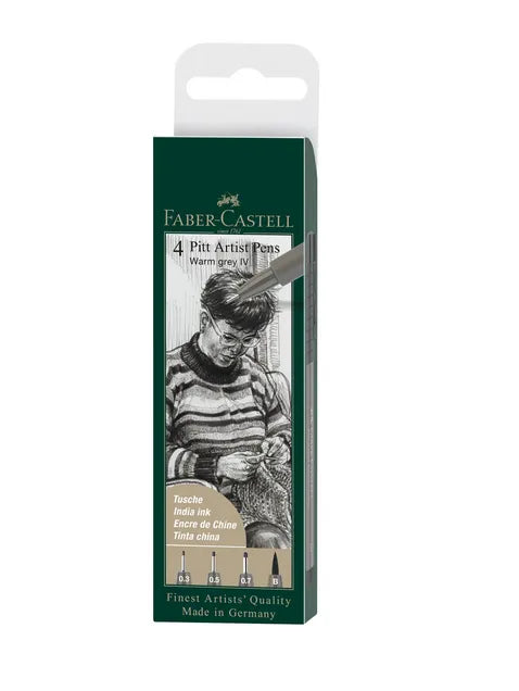Faber-Castell - Marqueur PITT Artist Pen - Set Gris chaud IV