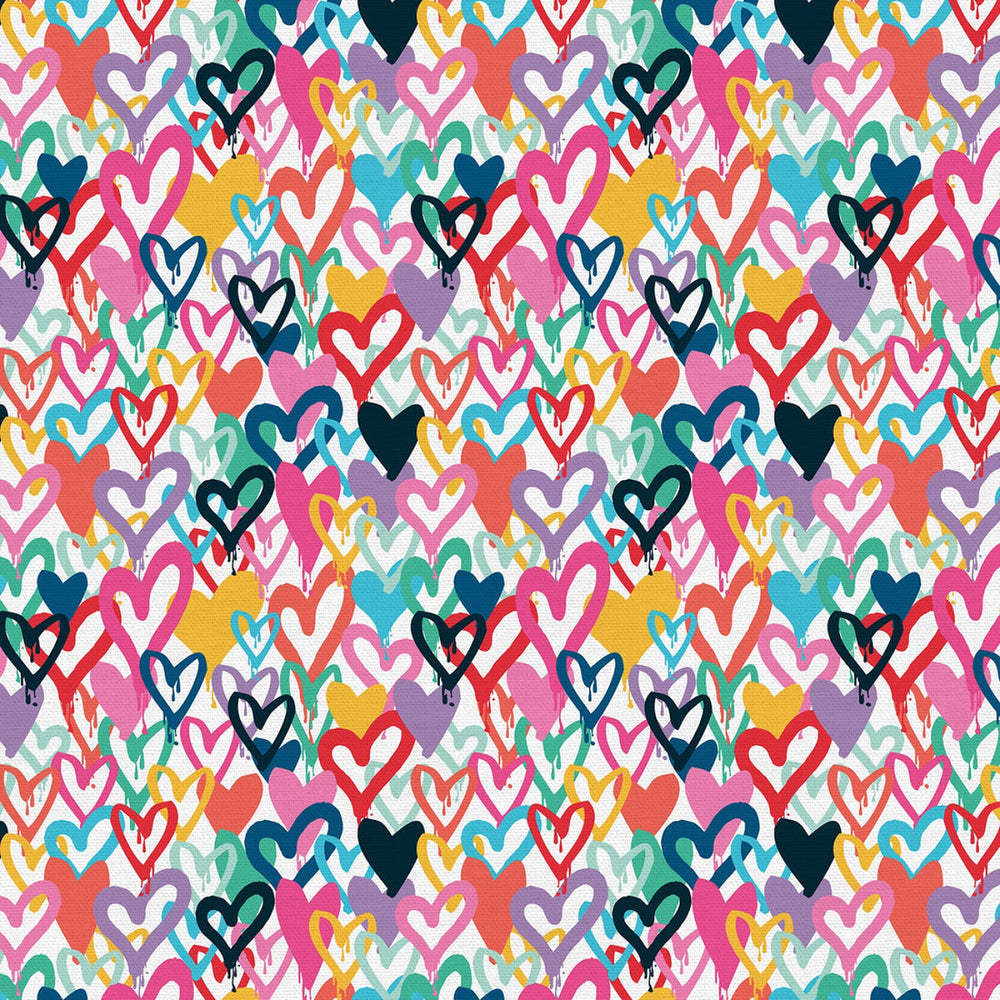 Bright Love- Grunge Hearts by Lisa Whitebutton — Cottage Quilting Ltd.