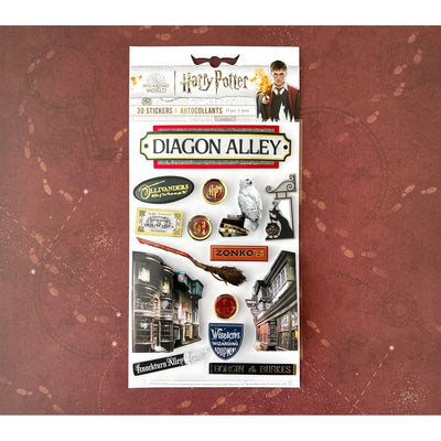 Feuille d'autocollants 3D du Chemin de Traverse Harry Potter