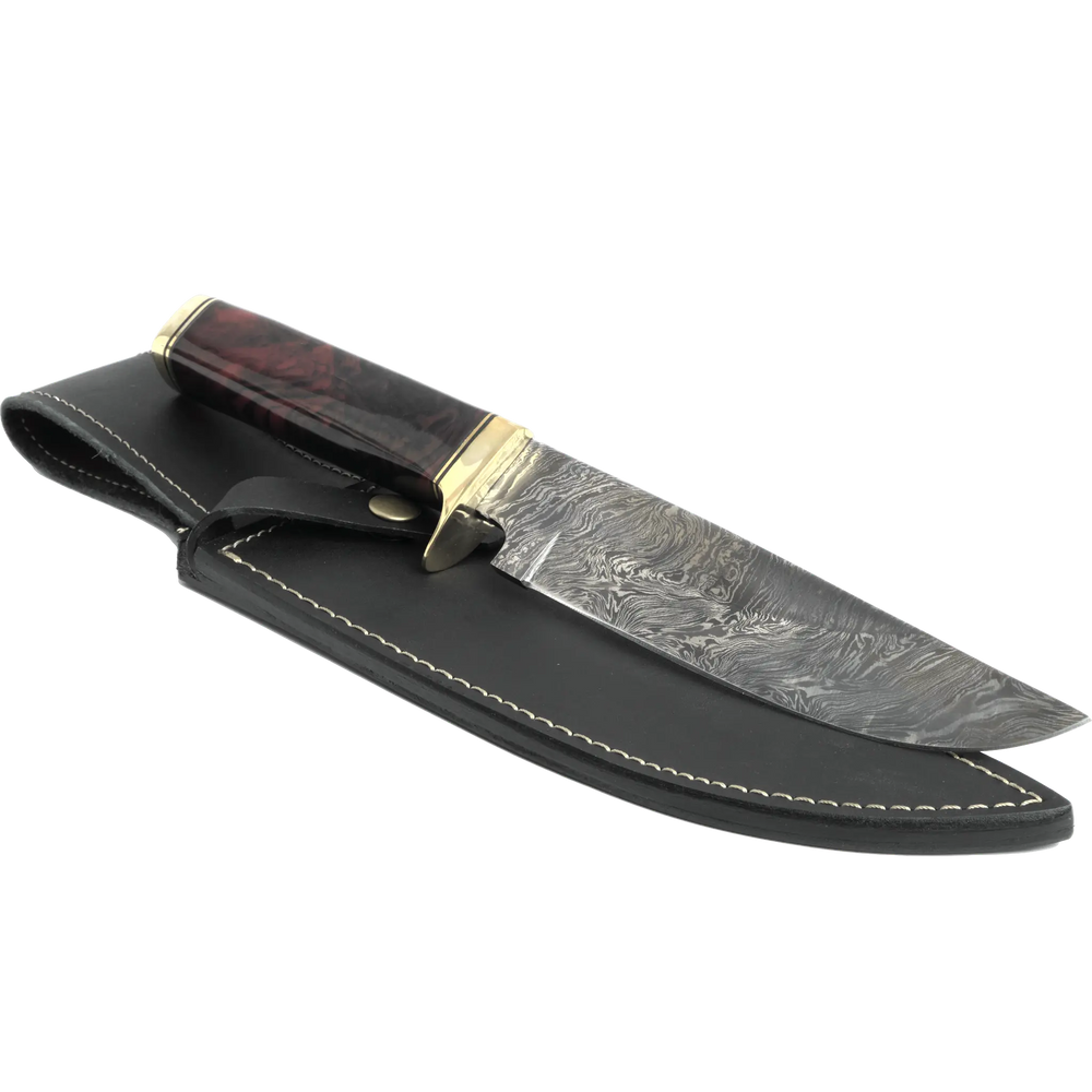Couteau Bowie Haruto-II 7,5 pouces avec étui en cuir véritable