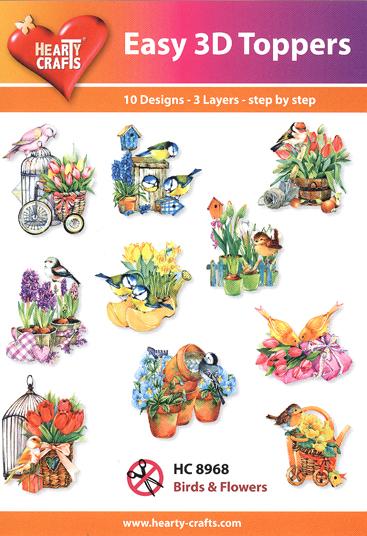 Easy 3-D - Birds & Flowers