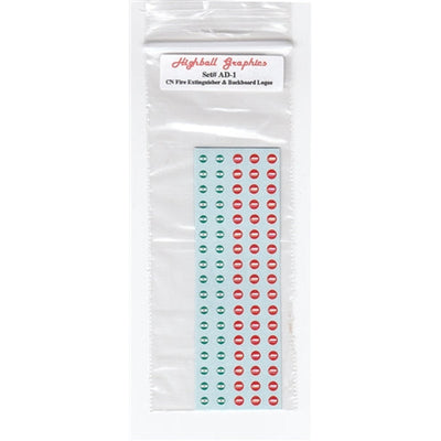 Highball Graphics AD-1 HO Canadian National Décalcomanies Accessoires Extincteur & Logos Panneau Arrière Ensemble de Décalcomanies à l'Eau NIB