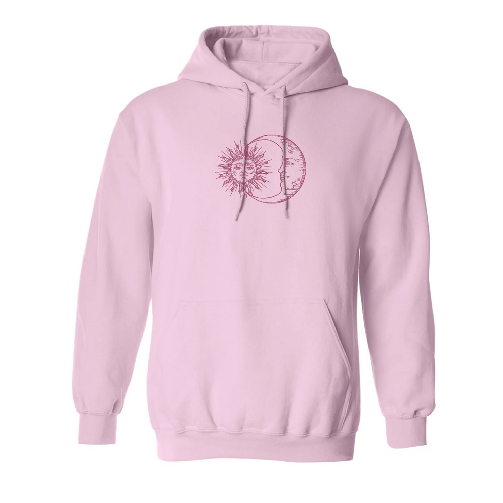 Embroidered Sun and Moon Hoodie